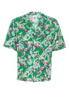 Pt Torino Shirt In Viscose And Linen Blend With Floral Print In 0430