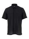 Pt Torino Black Shirt With Classic Collar And Front Concealed Button Closure In Black