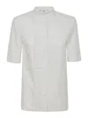 Pt Torino Button-up Shirt With Subtle Ruffle Detail In White