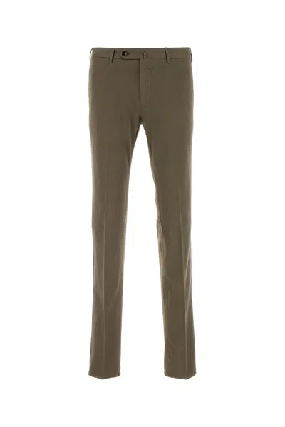 Pt Torino Stretch Cotton Blend Trousers Featuring Pockets In Green