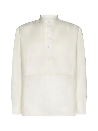 Pt Torino Mariner Linen Shirt In White