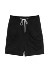 Pt Torino Cargo-pocket Drawstring Shorts In Black