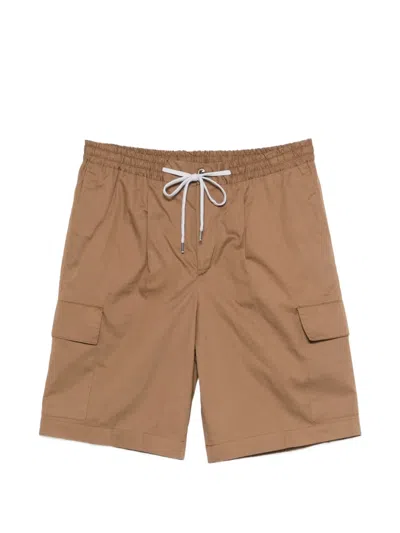 Pt Torino Cargo-pocket Drawstring Shorts In Brown