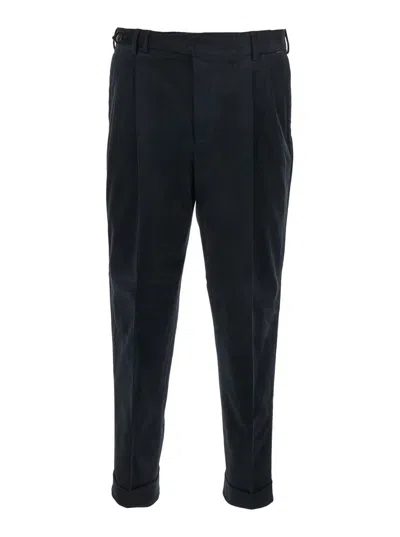 Pt Torino Pleated Trousers In Blue