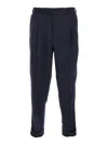Pt Torino Pleated-cuffed Trousers In Blue