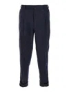 Pt Torino Pleated-cuffed Trousers In Blue