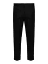 Pt Torino Black Cotton Pants In Black