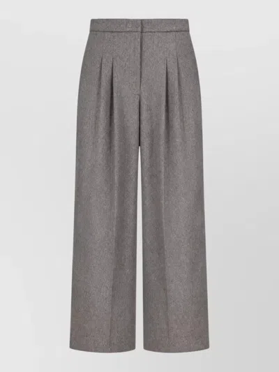 Pt Torino Cashmere Wide-leg Trousers In Gray