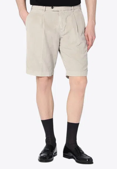 Pt Torino Casual Bermuda Shorts In Neutral
