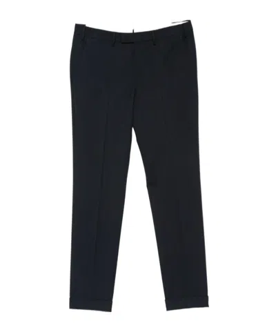 Pt Torino Casual Pants With Belt Loops In Black