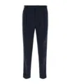 Pt Torino Cotton Blend Tailored Pants Front Pleats In Blue