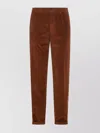 Pt Torino Casual Trousers With Corduroy Texture And Pockets In Brown
