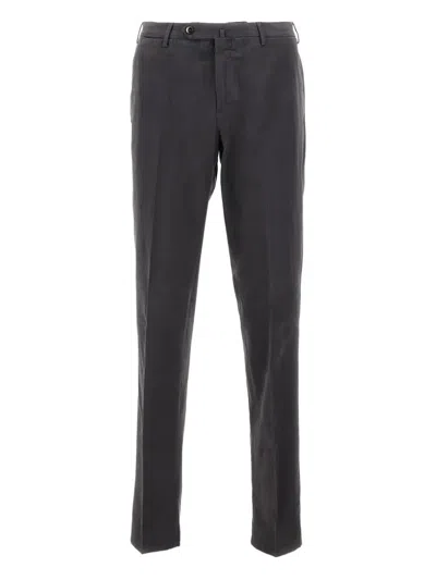 Pt Torino Charcoal Stretch Modal Blend Pant In Gray