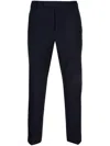 Pt Torino Check-print Tapered Trousers In Blue