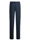 Pt Torino Check Trousers In Blue