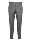 Pt Torino Checkered Trousers With Pockets And Cuffed Hem In Gray