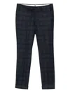 Pt Torino Checked Straight-leg Trousers In Black