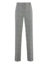Pt Torino Checked Straight-leg Trousers In Gray