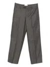 Pt Torino Checked Straight-leg Trousers In Gray