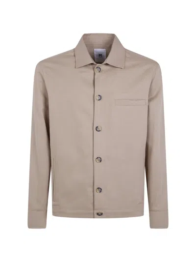 Pt Torino Chest-pocket Shirt Jacket In Brown
