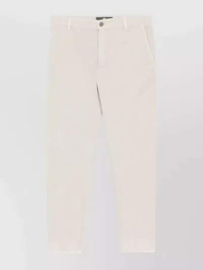 Pt Torino Chino Cotton Pants With Pockets And Loops In Neutral
