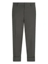 Pt Torino Chino Pants With Pleats And Feather Detail In Green