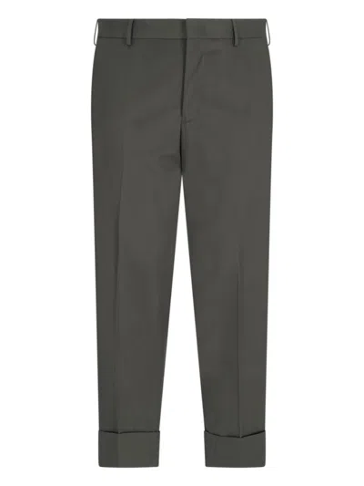 PT TORINO CHINO PANTS WITH PLEATS AND FEATHER DETAIL