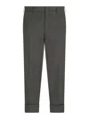 Pt Torino Chino Pants With Pleats And Feather Detail In Green