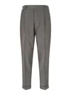 Pt Torino High-waisted Chino Pants With Tailored Detailing In Grey