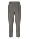 Pt Torino High-waisted Chino Pants With Tailored Detailing In Gray