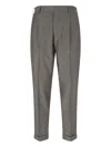 Pt Torino High-waisted Chino Pants With Tailored Detailing In Gray