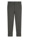 Pt Torino Chino Pants With Pleats And Feather Detail In Green