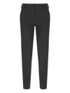 Pt Torino Tailored Black Cotton Pants With Front Fastening And Pocket Detail In Black