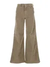 Pt Torino Cindy Soft Stretch Corduroy In Brown