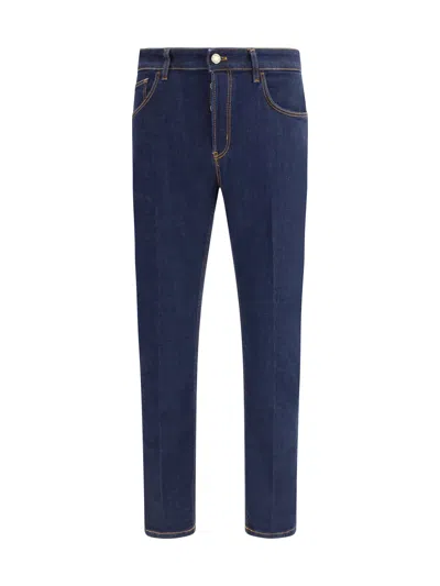 Pt Torino Classic Five-pocket Cotton Jeans In Blue