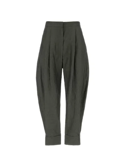 Pt Torino Bottle Green Cotton Blend Cloe Pant