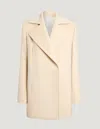 Pt Torino Cappotto In Drap Di Lana E Cachemire In Neutral