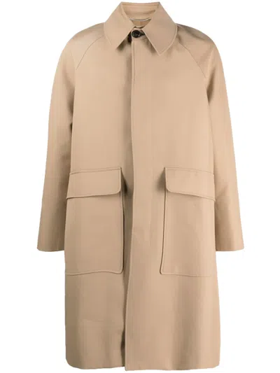 Pt Torino Concealed-fastening Mid-length Coat In Nude
