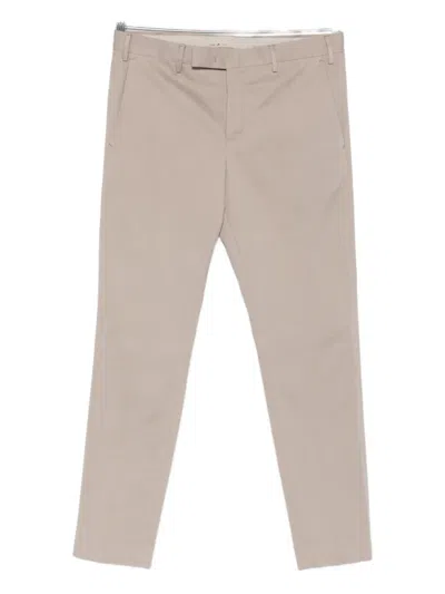Pt Torino Concealed-fastening Pants In Neutral