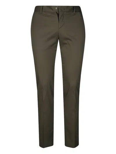 Pt Torino Concealed-fastening Trousers In Green