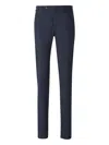 Pt Torino Navy Blue Superslim Chinos With Straight Leg Design In Blue