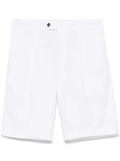 Pt Torino Corduroy Bermuda Shorts In White