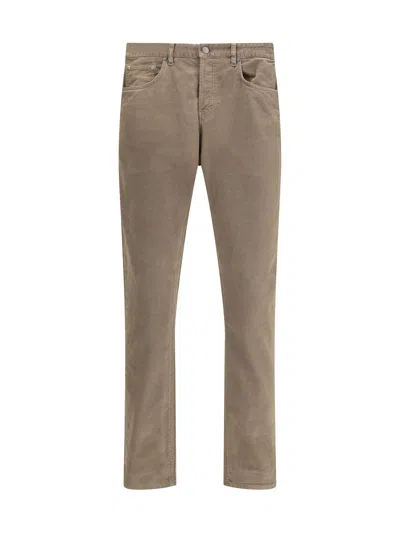 Pt Torino Corduroy Design Pants In Brown