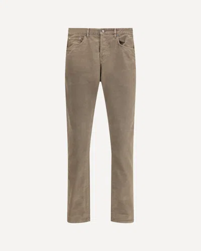 Pt Torino Corduroy Five-pocket Trousers In Brown