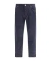 Pt Torino Corduroy Five-pocket Pants In Blue
