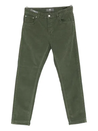 Pt Torino Corduroy Five-pocket Trousers In Brown