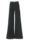 Pt Torino Wide-leg Denim Corduroy Trousers Five Pockets In Black