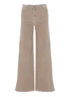 Pt Torino Wide Leg Denim Trousers Pockets In Brown