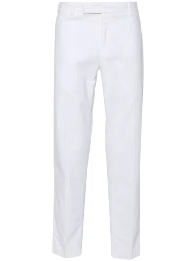 Pt Torino Slim-cut Cotton Chino Trousers In White