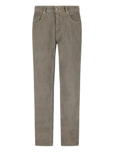 Pt Torino Corduroy Trousers In Gray